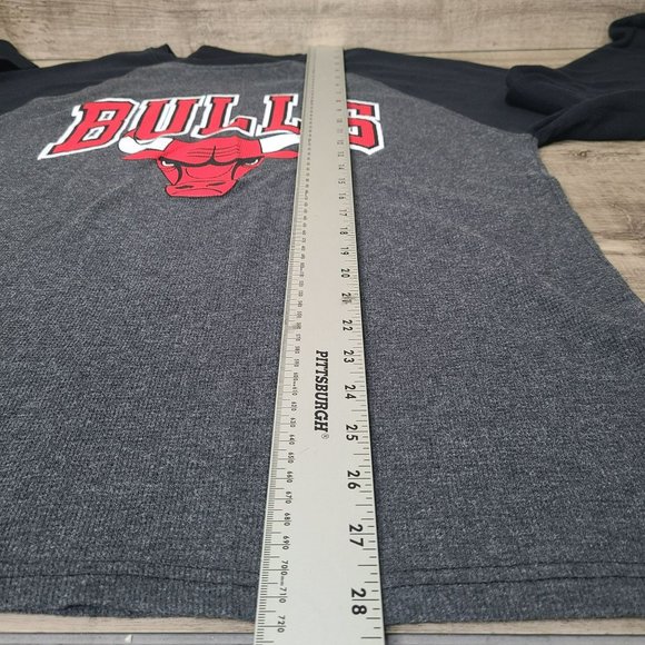 NBA Chicago Bulls Thermal Shirt Mens XL Raglan Tee Long Sleeve Waffle Knit - Picture 7 of 7